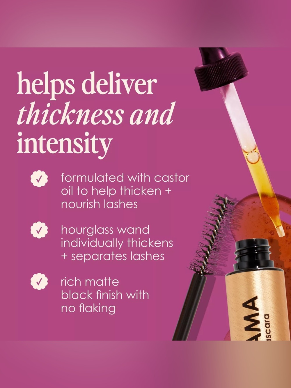 GrandeDRAMA Intense Thickening Mascara with Castor Oil/ Black - Picture 4 of 9